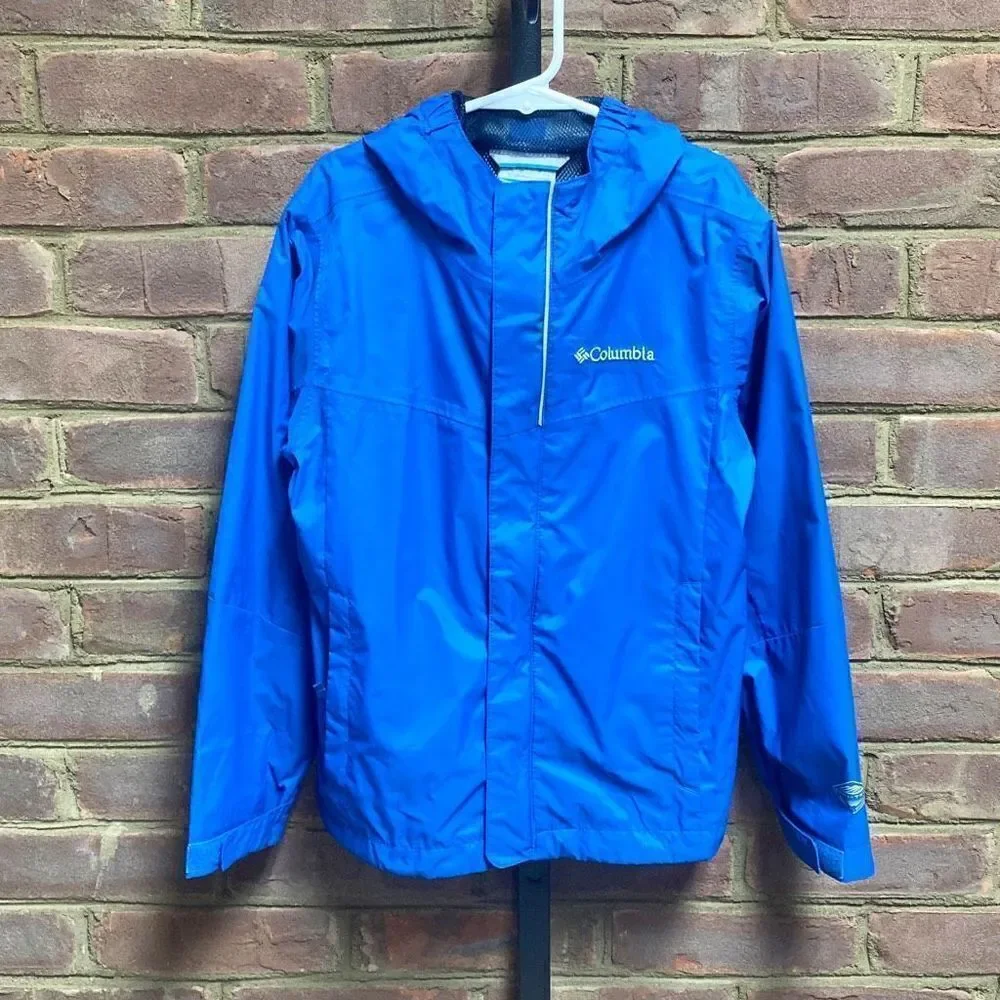 Columbia Royal Blue Omni-Tech Waterproof Jacket Size Small (8) Youth NEW